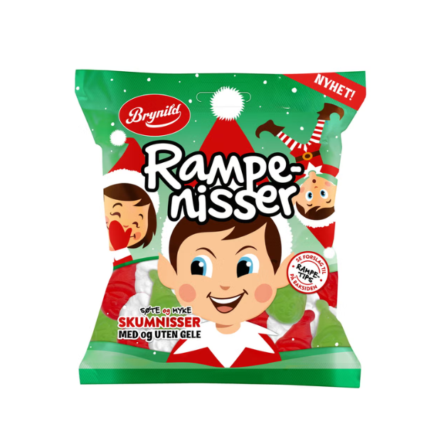 Fluffy Marshmallow Figures - Rampenisser skumnisser med og uten gelé 170g Brynild